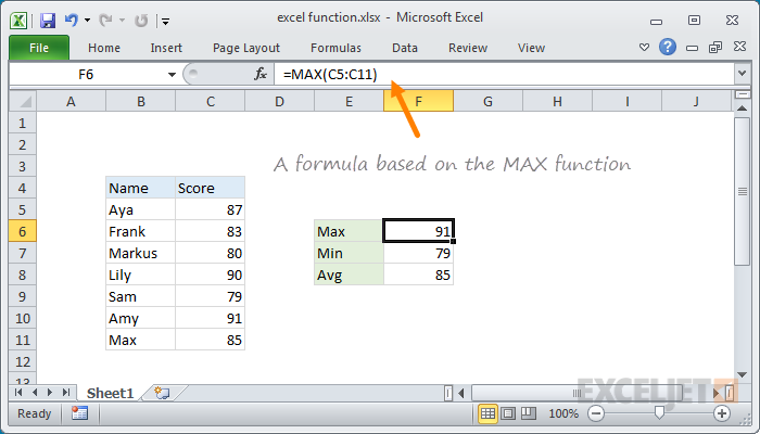 Excel Function Exceljet 5764